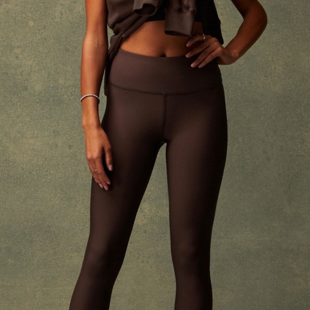 Cold weather high waisted leggings XS short 25 brown cacao